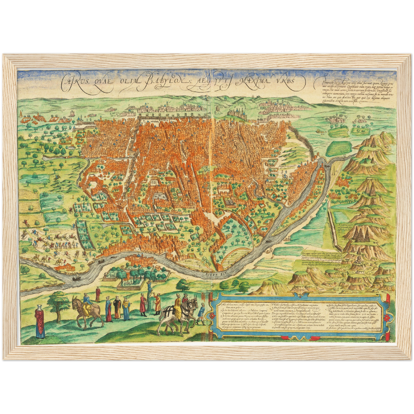 Historischer Stadtplan Kairo um 1572