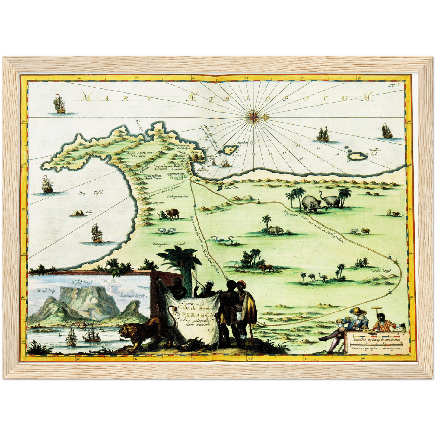 Historical city map  Test product horizontal 3 sizes