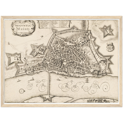 Historischer Stadtplan Mainz um 1670