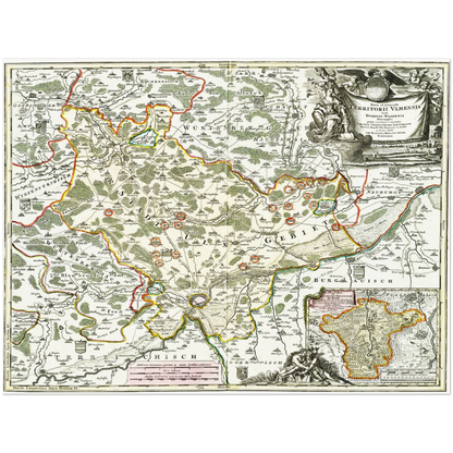 Historical city map  Test product horizontal 3 sizes