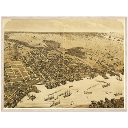 Historical city map  Test product horizontal 3 sizes