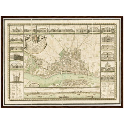 Historical city map  Test product horizontal 3 sizes