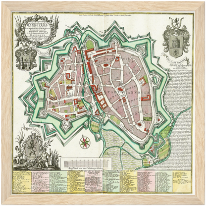 Historical city map  Test product horizontal 3 sizes