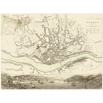Historical city map  Test product horizontal 3 sizes