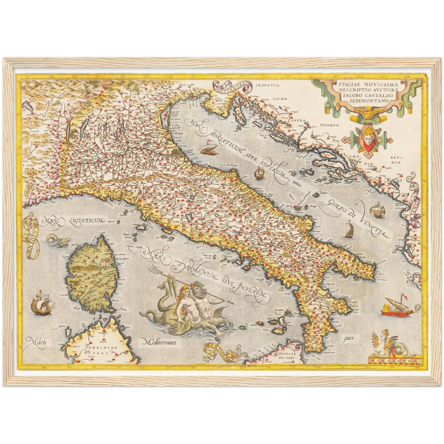 Historical city map  Test product horizontal 3 sizes