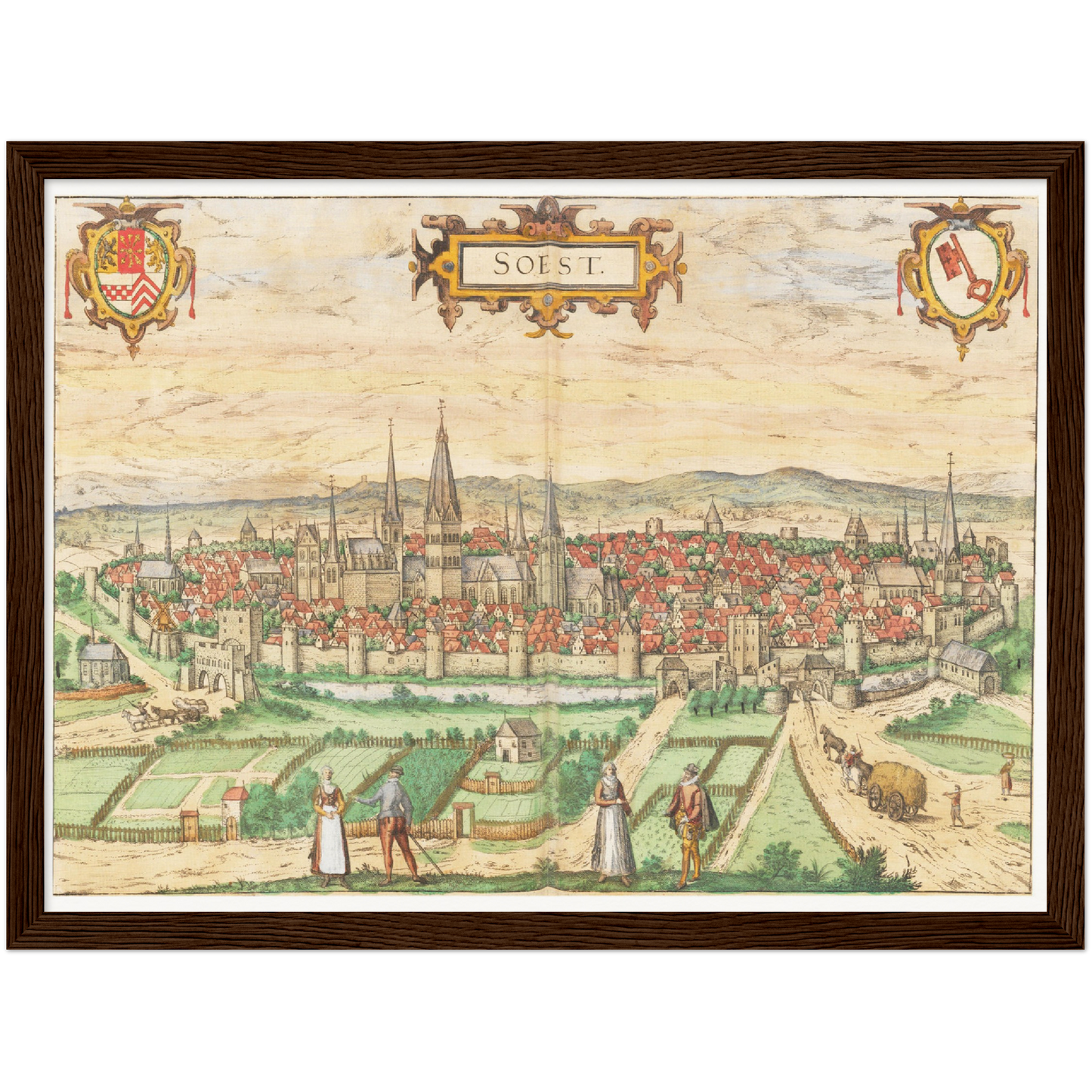 Historical city map  Test product horizontal 3 sizes
