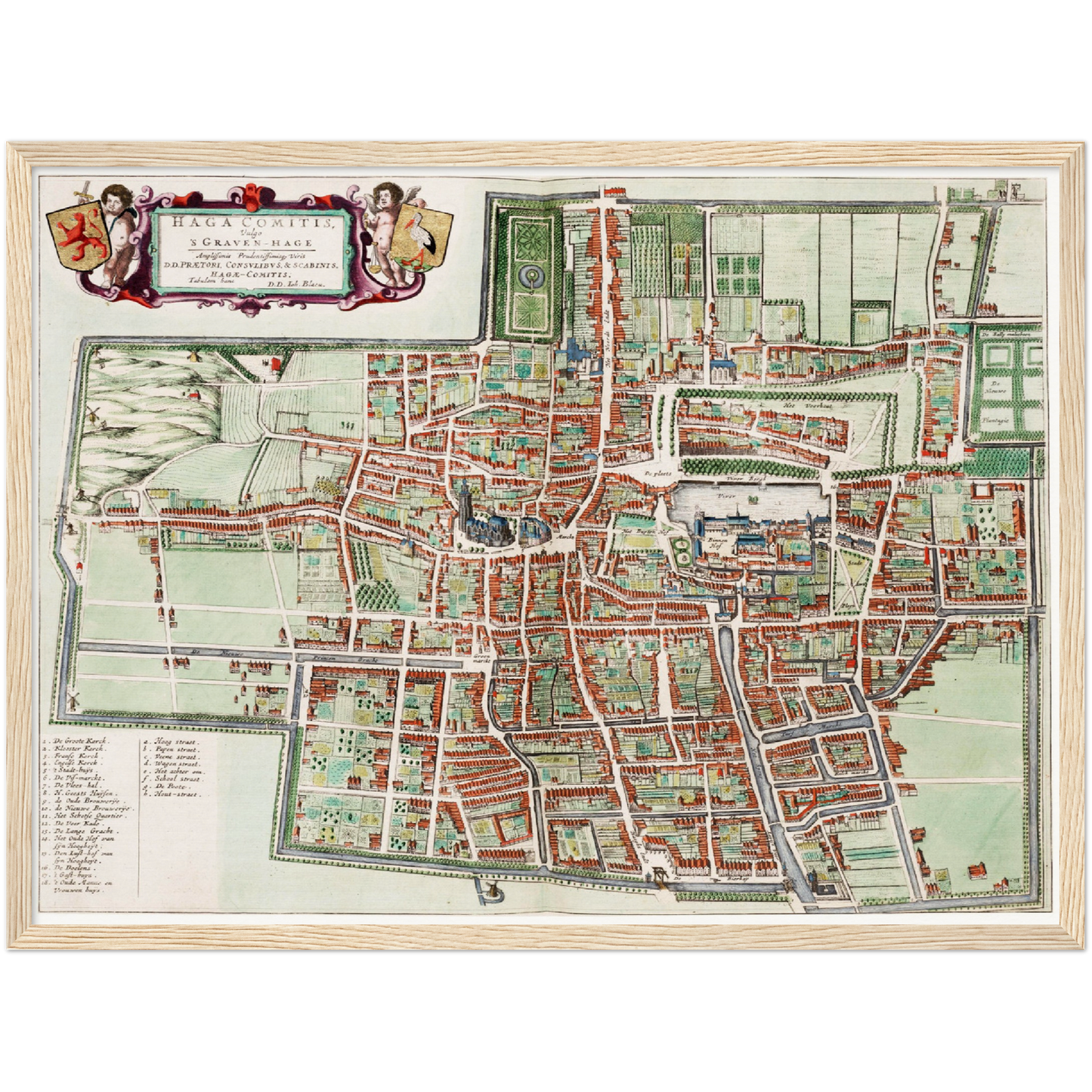 Historical city map  Test product horizontal 3 sizes