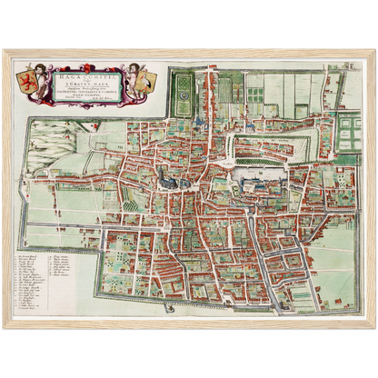 Historical city map  Test product horizontal 3 sizes