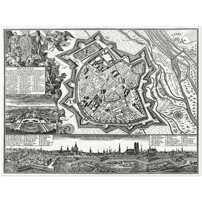Historical city map  Test product horizontal 3 sizes