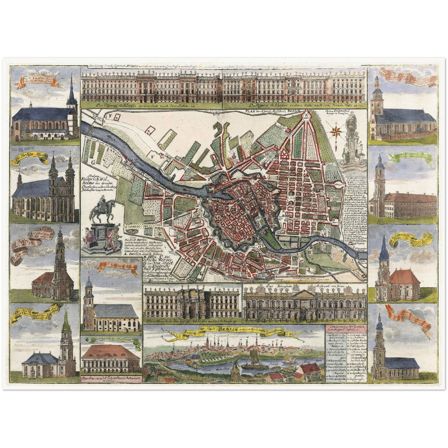 Historical city map  Test product horizontal 3 sizes