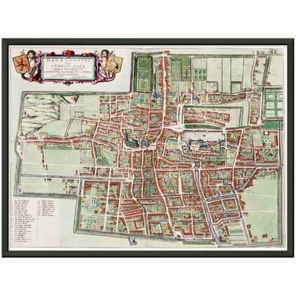 Historical city map  Test product horizontal 3 sizes