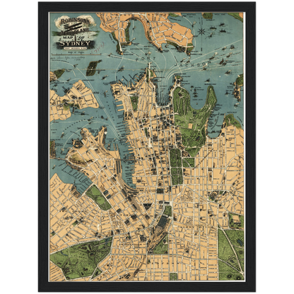 Historical city map  Test product horizontal 3 sizes