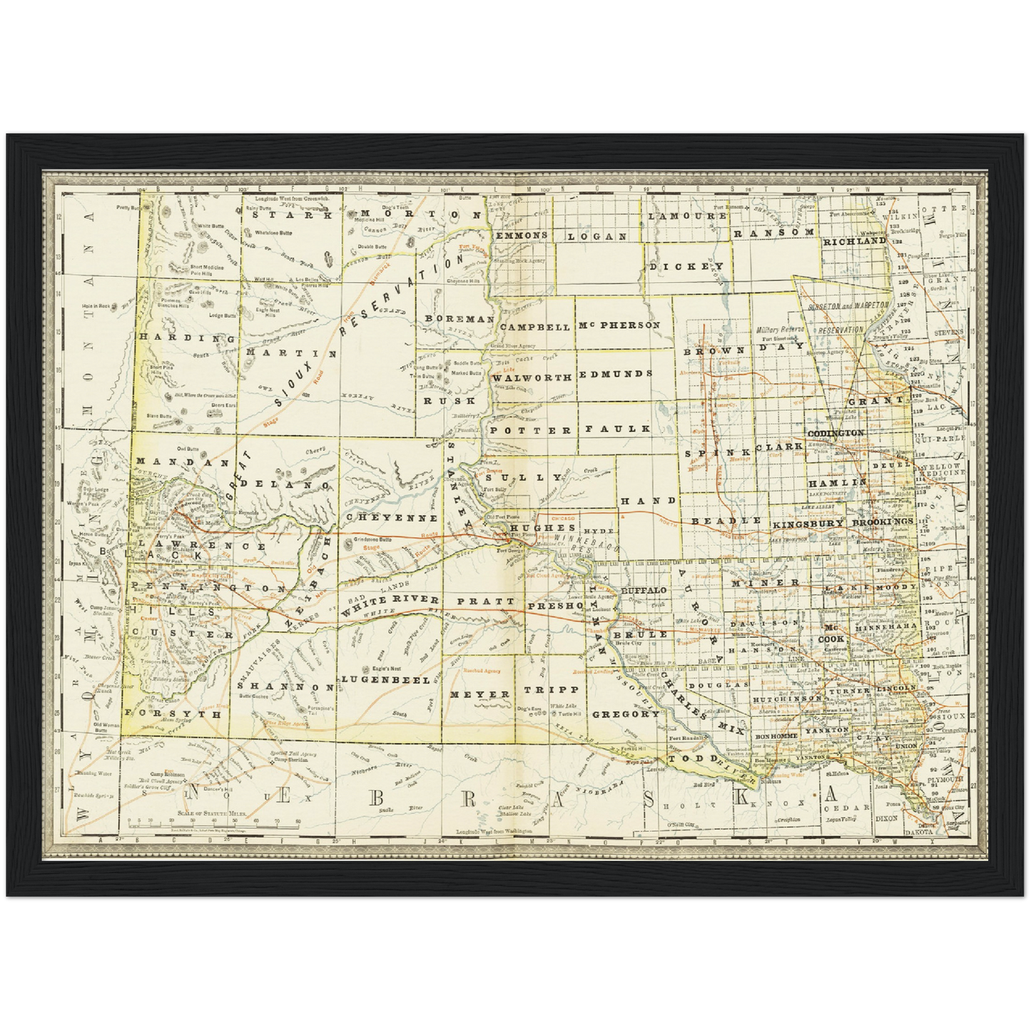 Historical city map  Test product horizontal 3 sizes