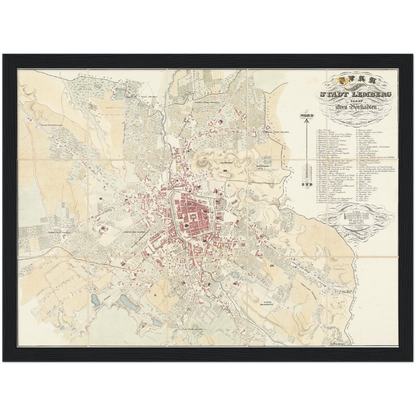Historical city map  Test product horizontal 3 sizes