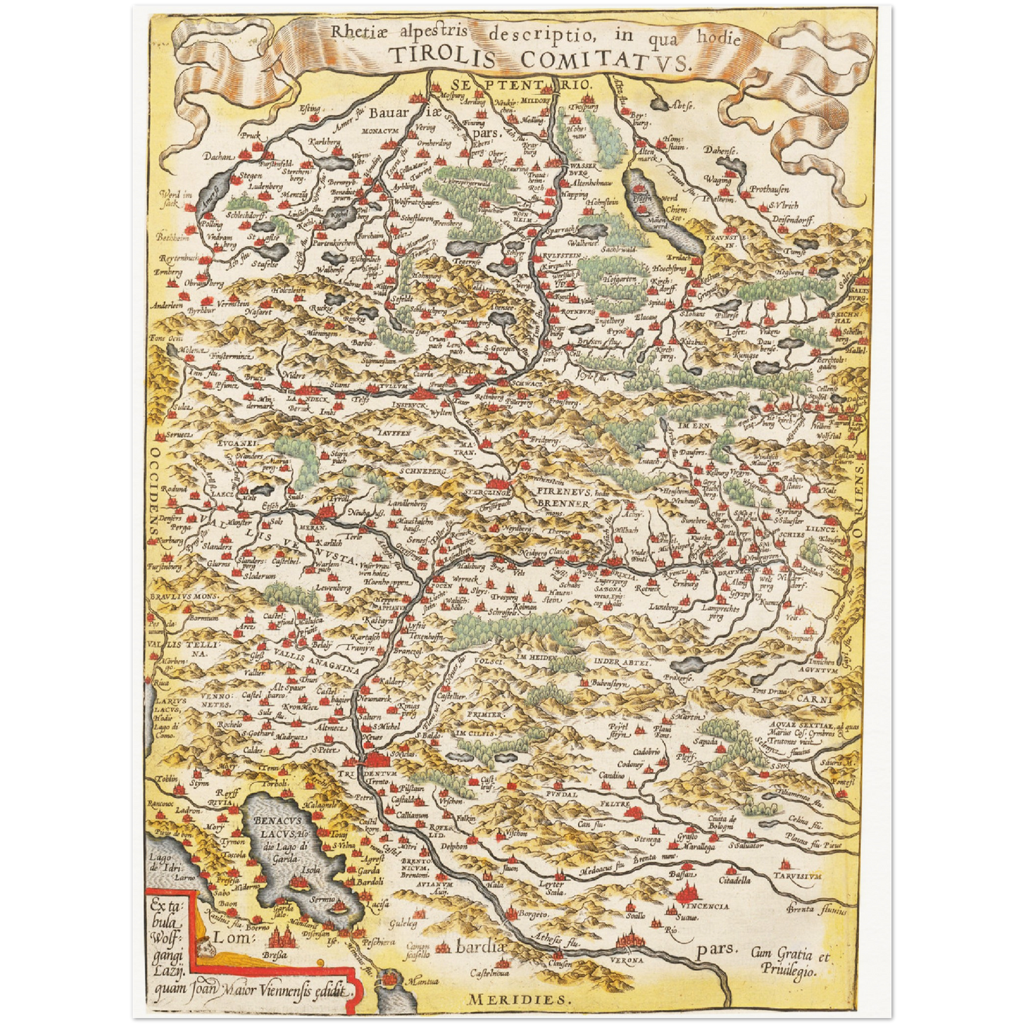 Historical city map  Test product horizontal 3 sizes