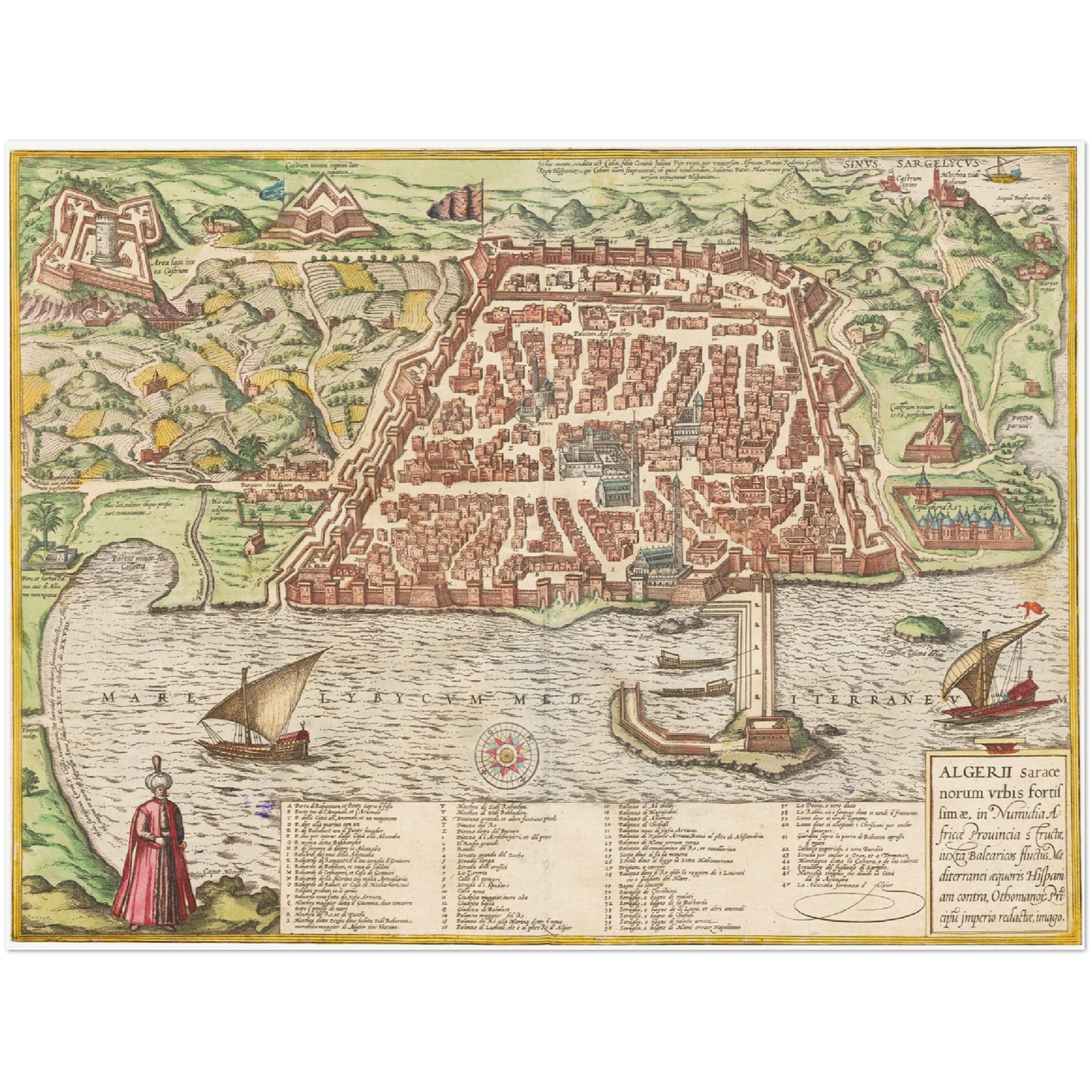 Historical city map  Test product horizontal 3 sizes