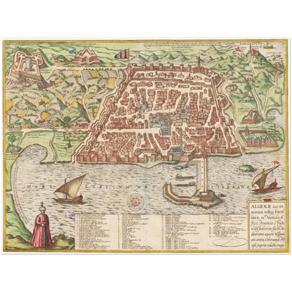 Historical city map  Test product horizontal 3 sizes