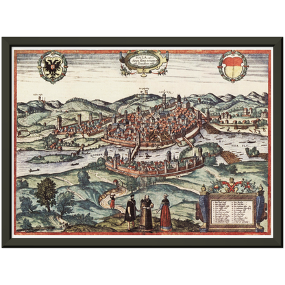 Historical city map  Test product horizontal 3 sizes