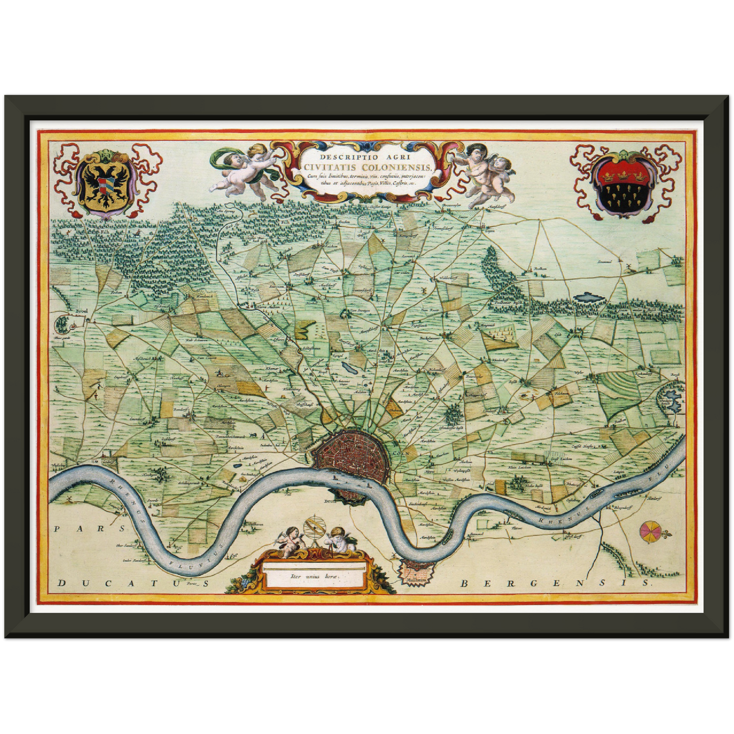 Historische Landkarte Köln um 1735