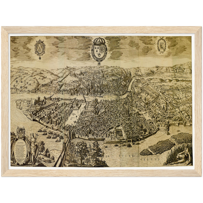 Historical city map  Test product horizontal 3 sizes