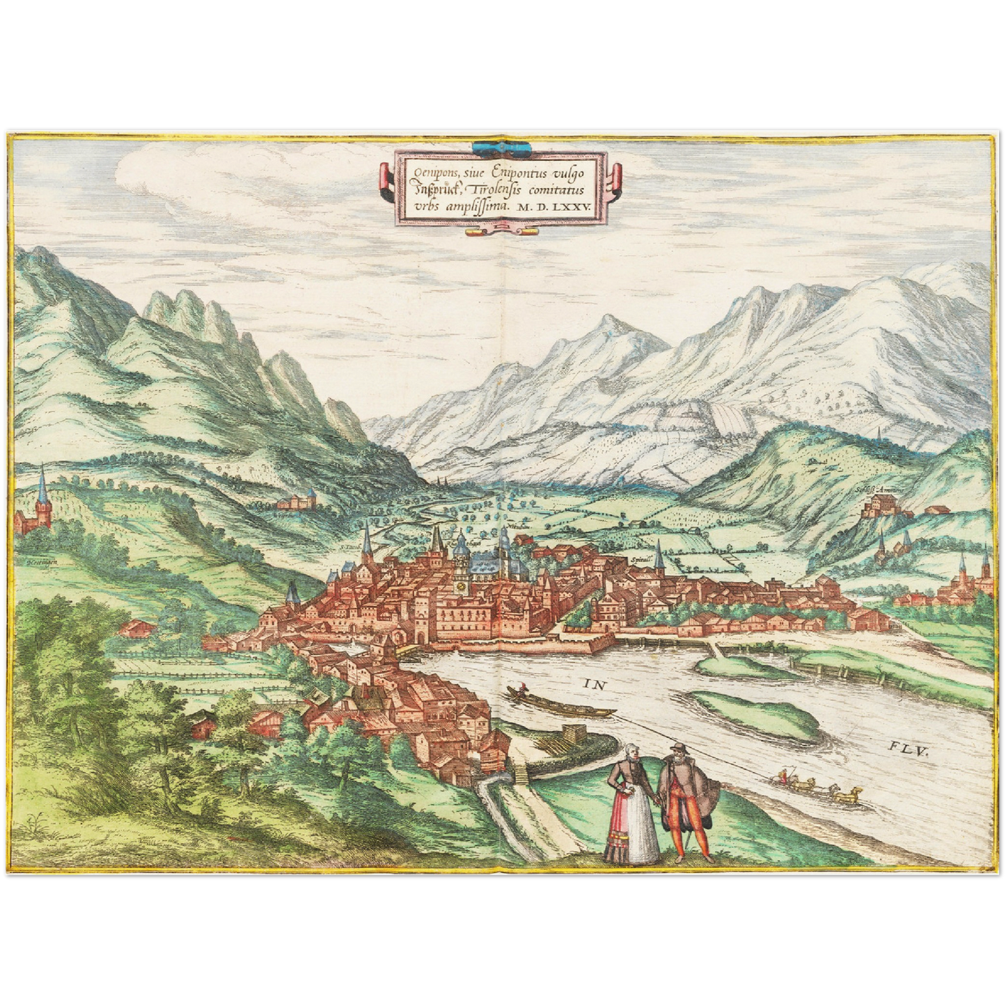 Historical city map  Test product horizontal 3 sizes