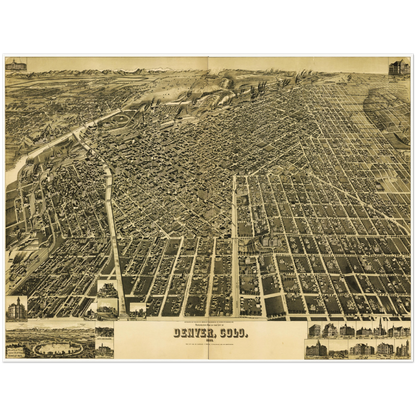 Historical city map  Test product horizontal 3 sizes