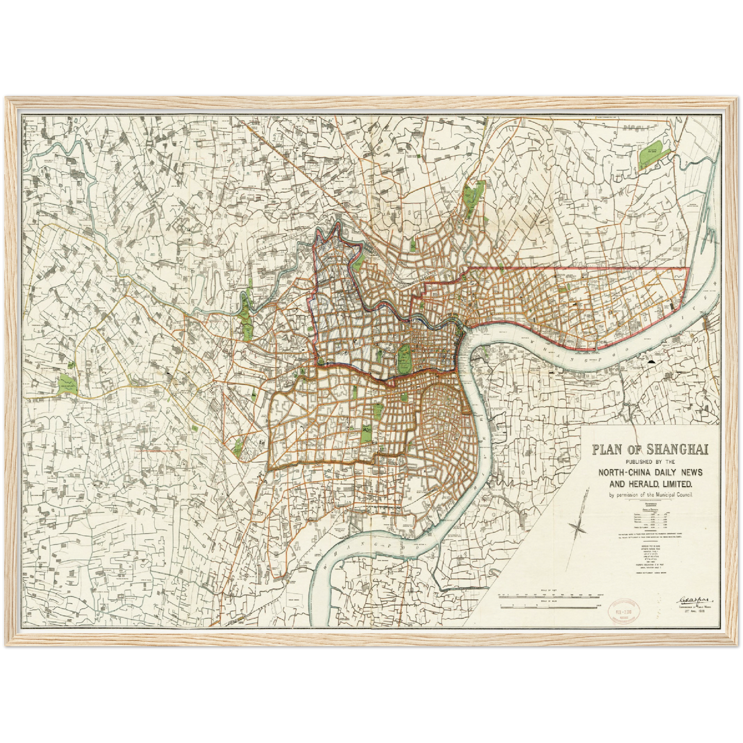 Historical city map  Test product horizontal 3 sizes