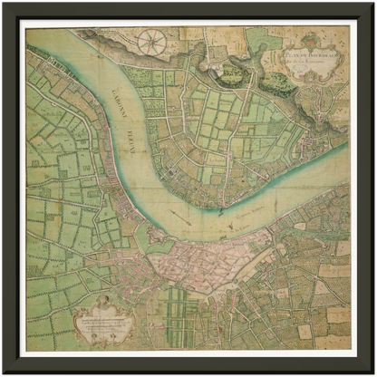 Historical city map  Test product horizontal 3 sizes
