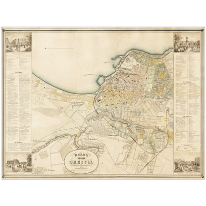 Historischer Stadtplan Odessa um 1864