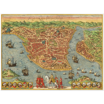 Historical city map  Test product horizontal 3 sizes