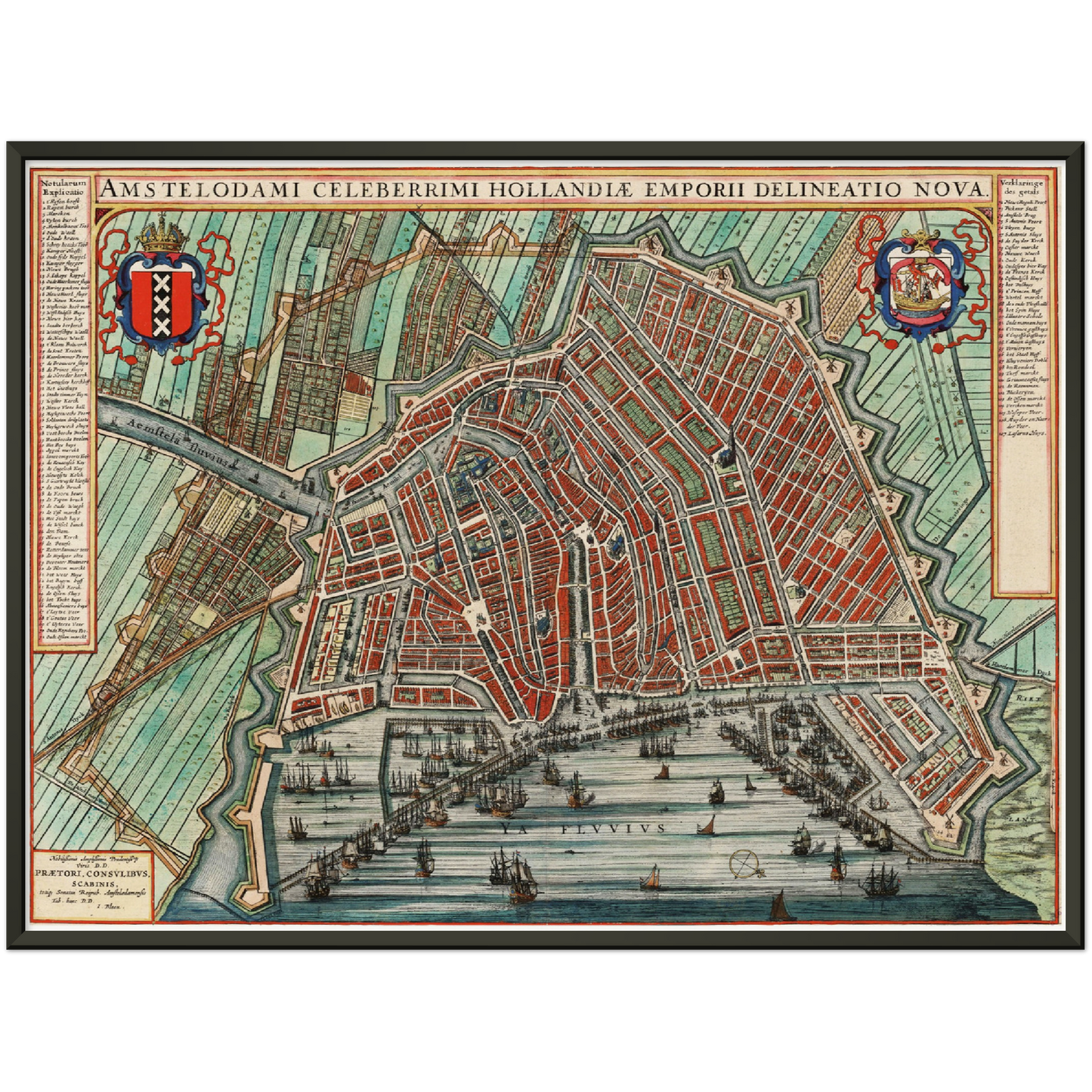 Historischer Stadtplan Amsterdam um 1649