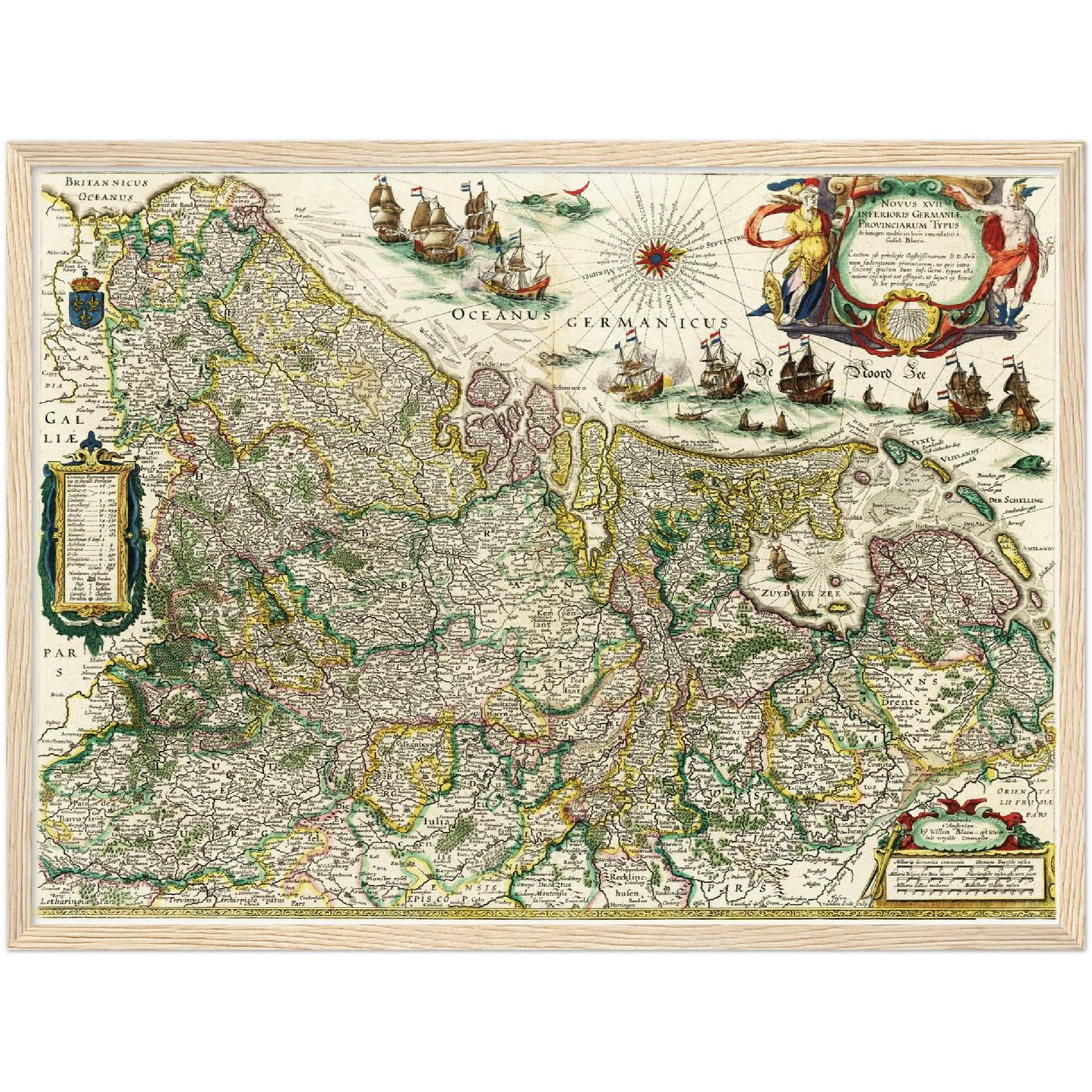 Kartenhandlung Landkarte um | 1647 Rothert Niederlande