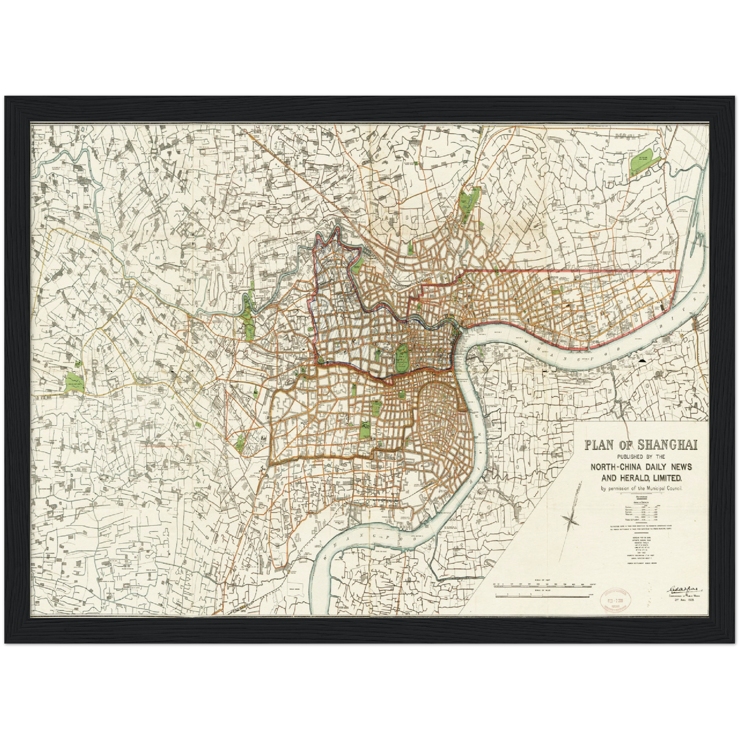 Historical city map  Test product horizontal 3 sizes