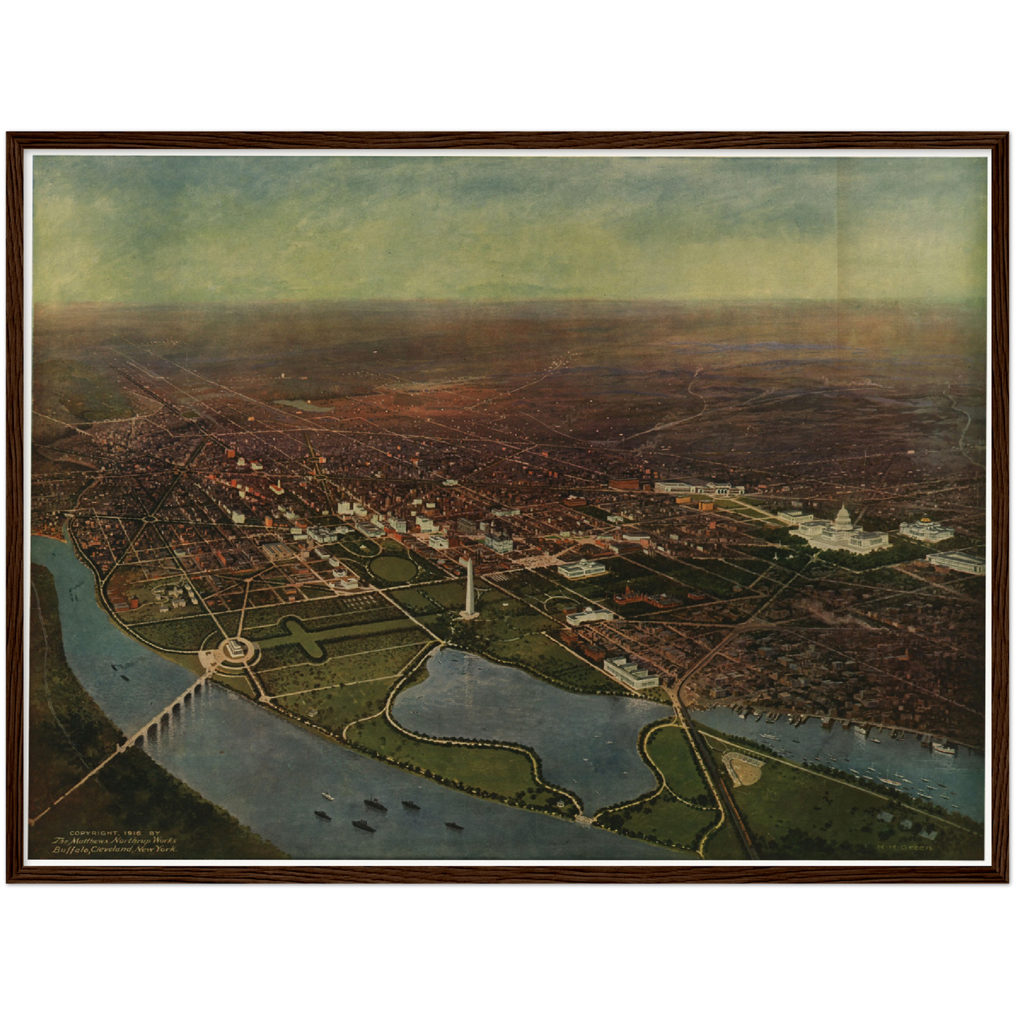 Historical city map  Test product horizontal 3 sizes