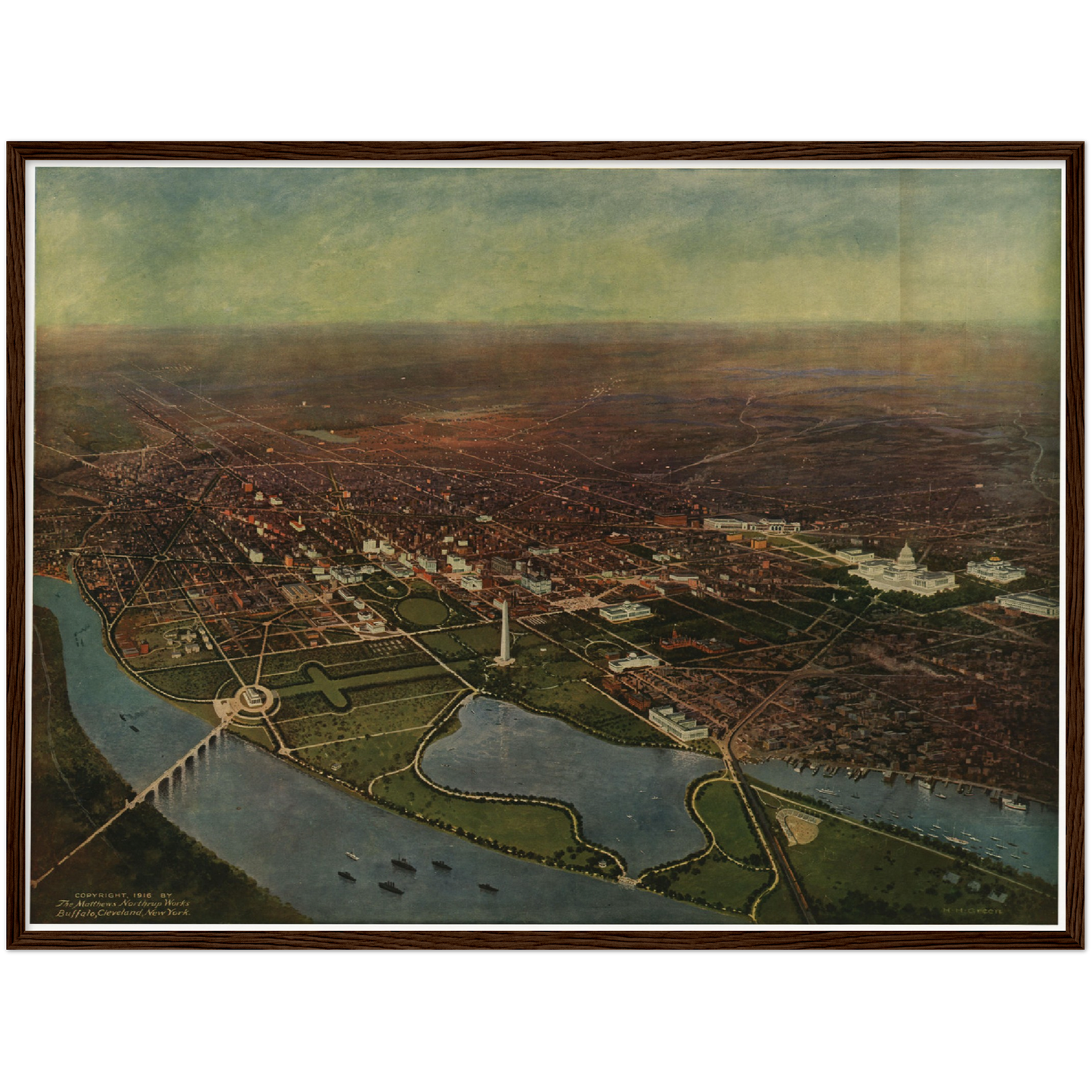 Historische Stadtansicht Washington, D.C.