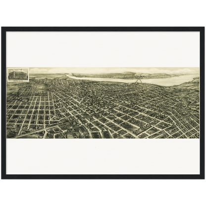 Historical city map  Test product horizontal 3 sizes