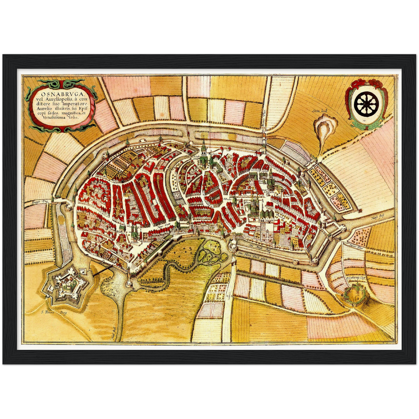 Historical city map  Test product horizontal 3 sizes