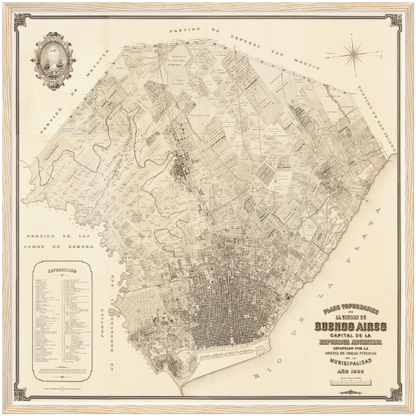 Historical city map  Test product horizontal 3 sizes