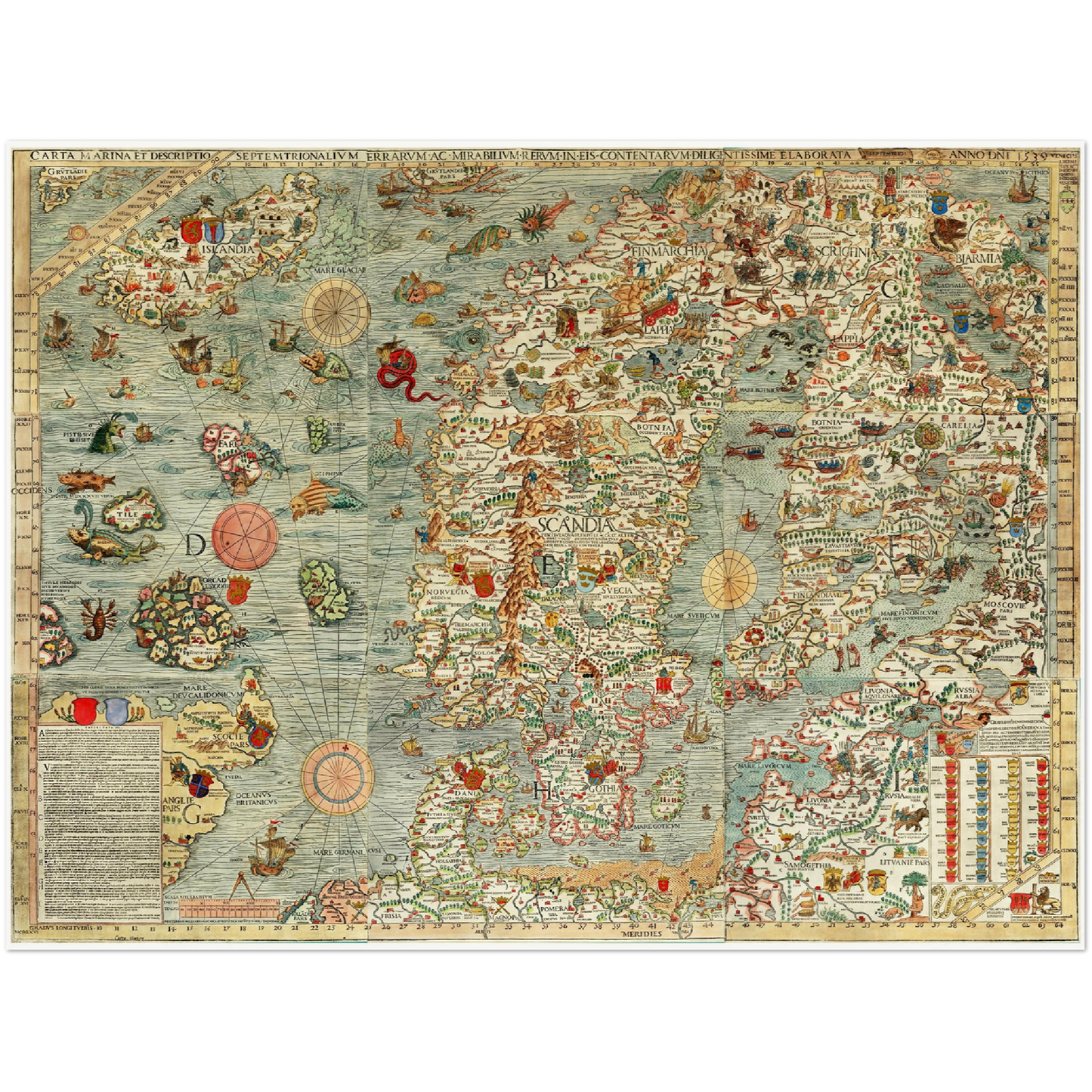 Historical city map  Test product horizontal 3 sizes