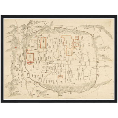 Historical city map  Test product horizontal 3 sizes