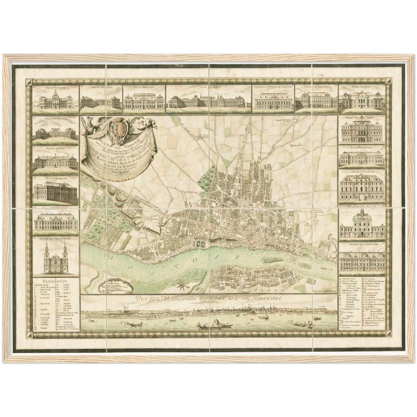 Historical city map  Test product horizontal 3 sizes