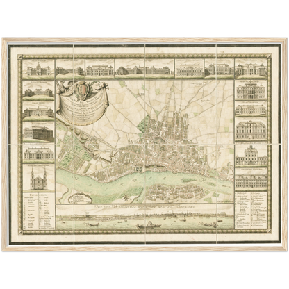 Historical city map  Test product horizontal 3 sizes