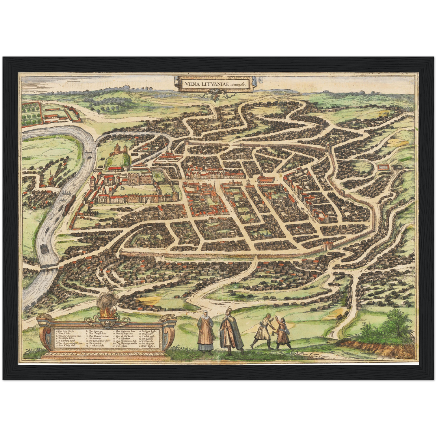 Historical city map  Test product horizontal 3 sizes