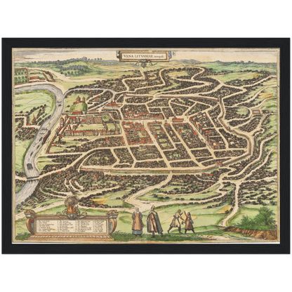 Historical city map  Test product horizontal 3 sizes