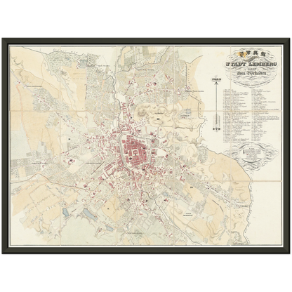 Historical city map  Test product horizontal 3 sizes