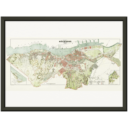 Historical city map  Test product horizontal 3 sizes