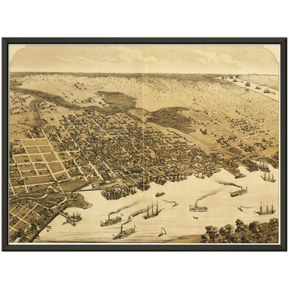 Historical city map  Test product horizontal 3 sizes