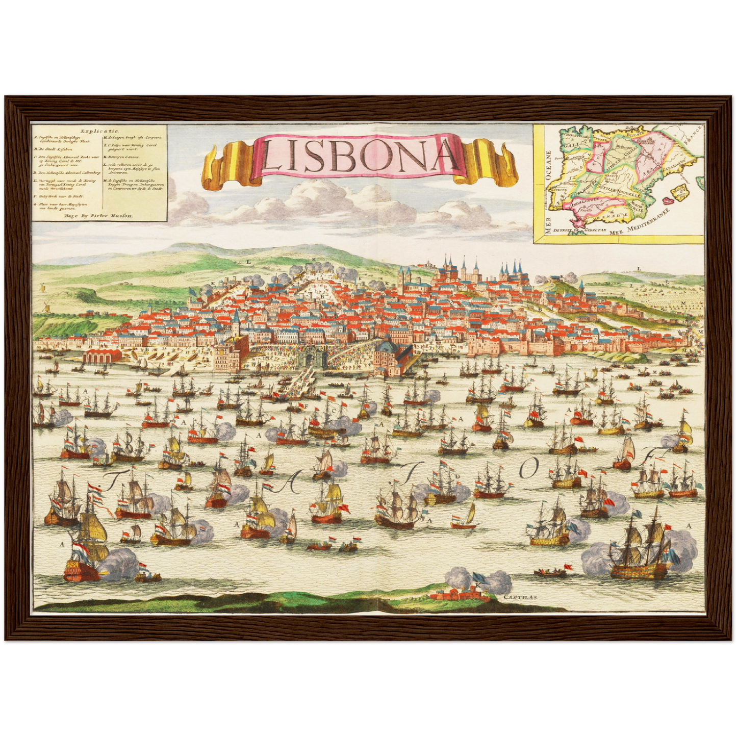 Historische Stadtansicht Lissabon um 1700