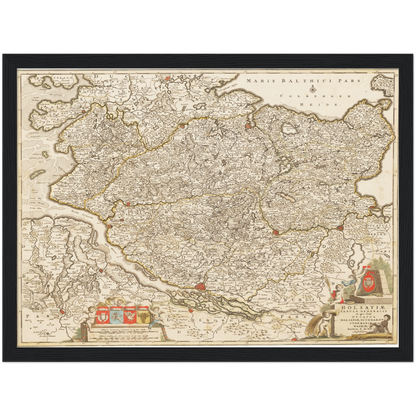 Historical city map  Test product horizontal 3 sizes