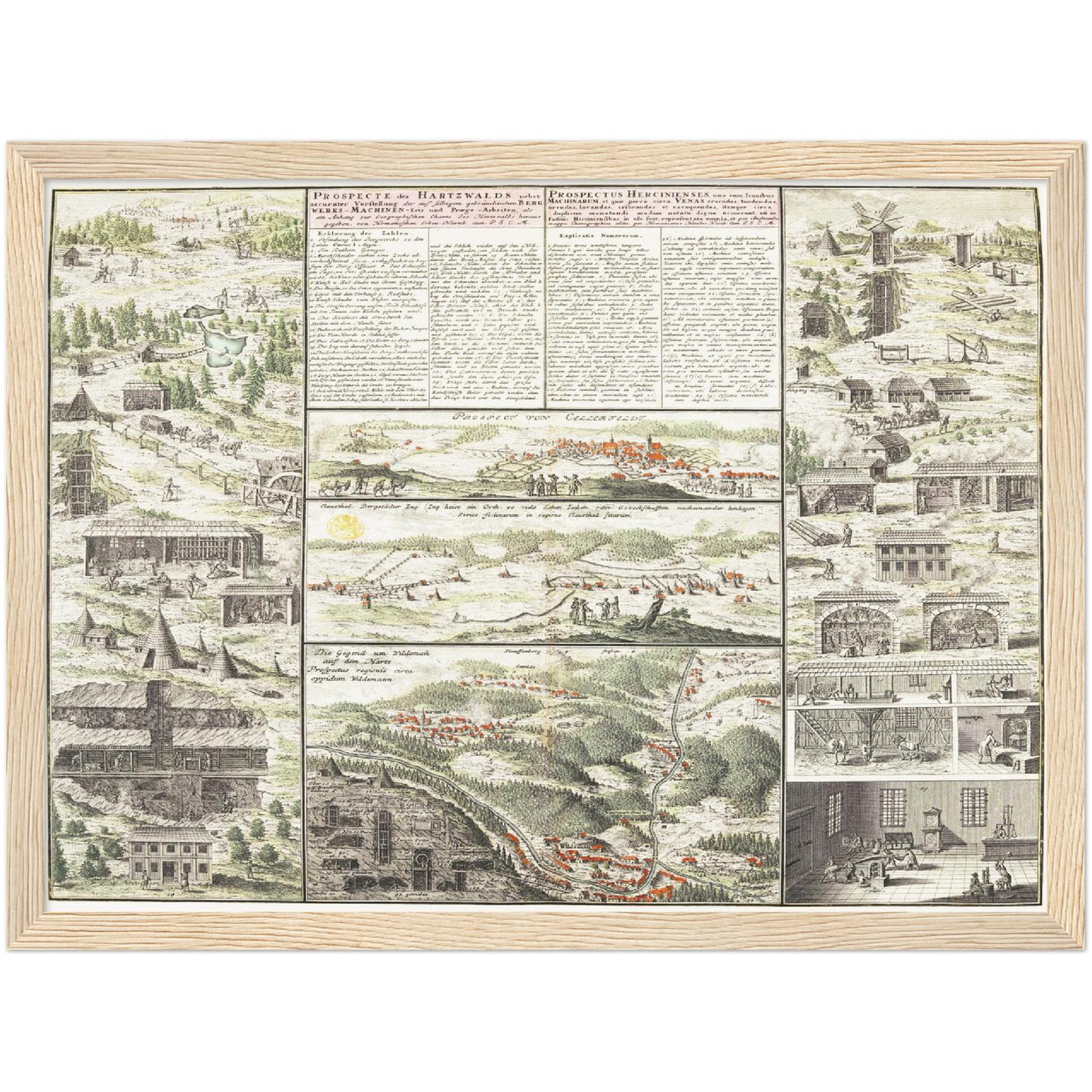 Historical city map  Test product horizontal 3 sizes